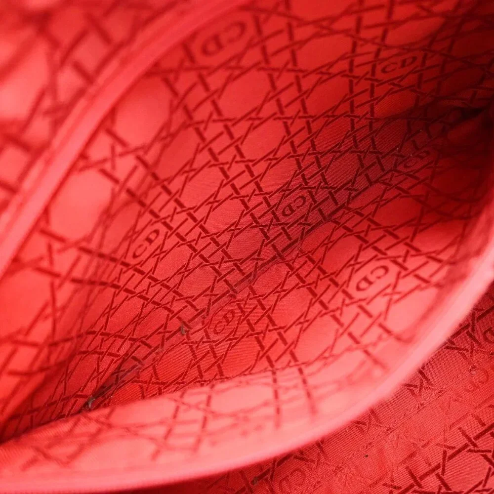 CHRISTIAN DIOR Lady Cannage Tote Hand Bag Nylon Leather Black GHW Italy 84EF789 - Picture 13 of 16